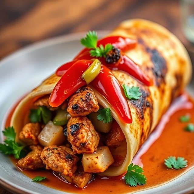 Spicy Chicken Burrito